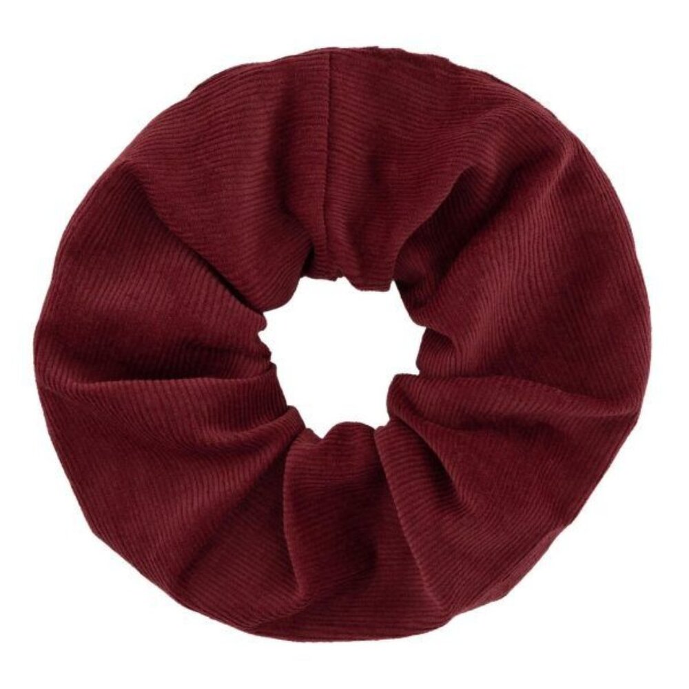 ✨ Atelier des Femmes – Corduroy Scrunchie (Burgundy) ✨